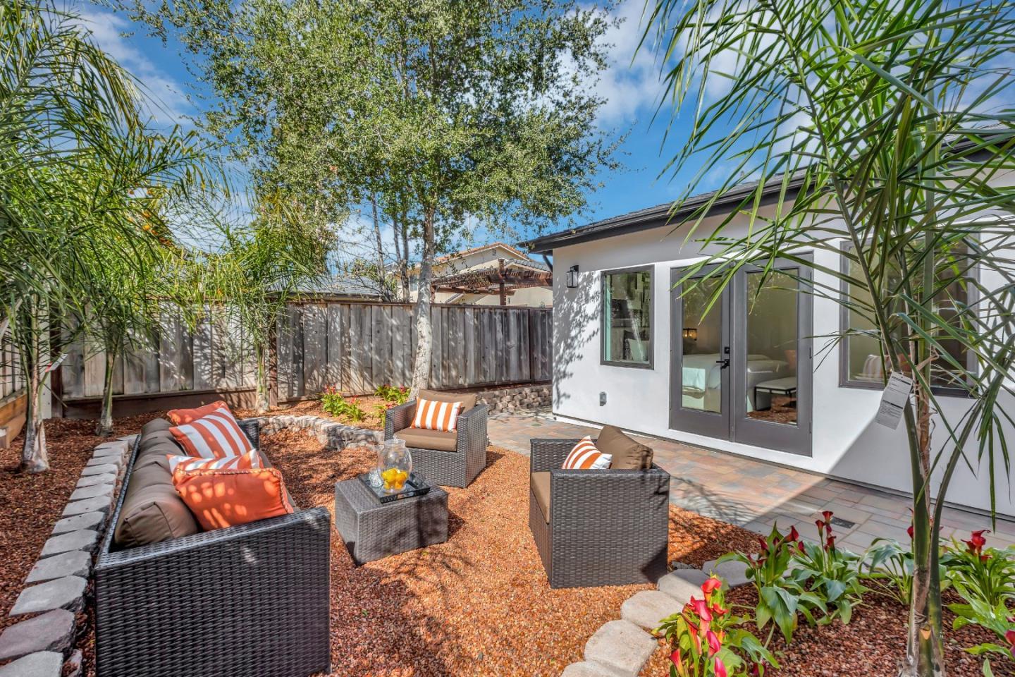 Detached ADU and private garden at a completed Nucon project in Los Gatos